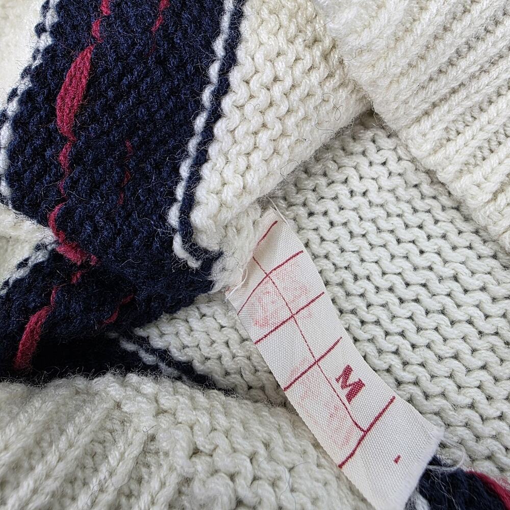 Youngbloods Sweater Men Medium Cream Southwestern Aztec Acrylic Knit Pullover 90 - Picture 16 of 16